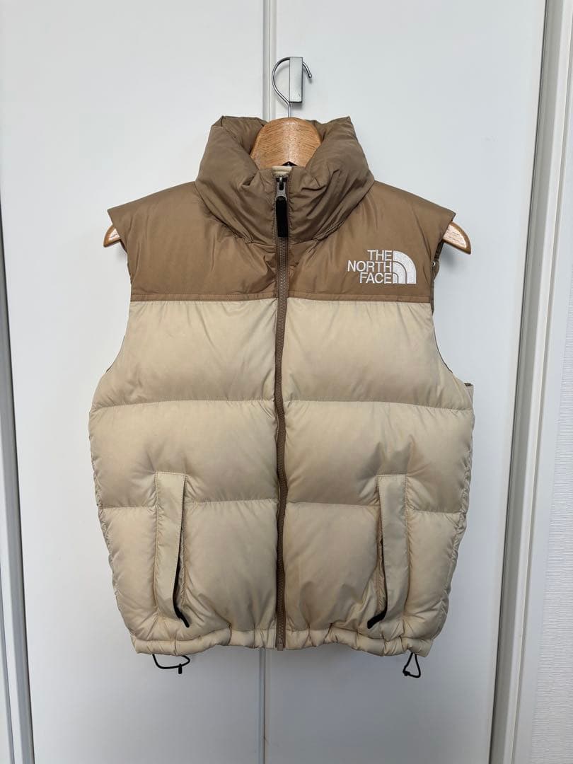 THE NORTH FACE ダウンベスト ベージュ/ブラウン