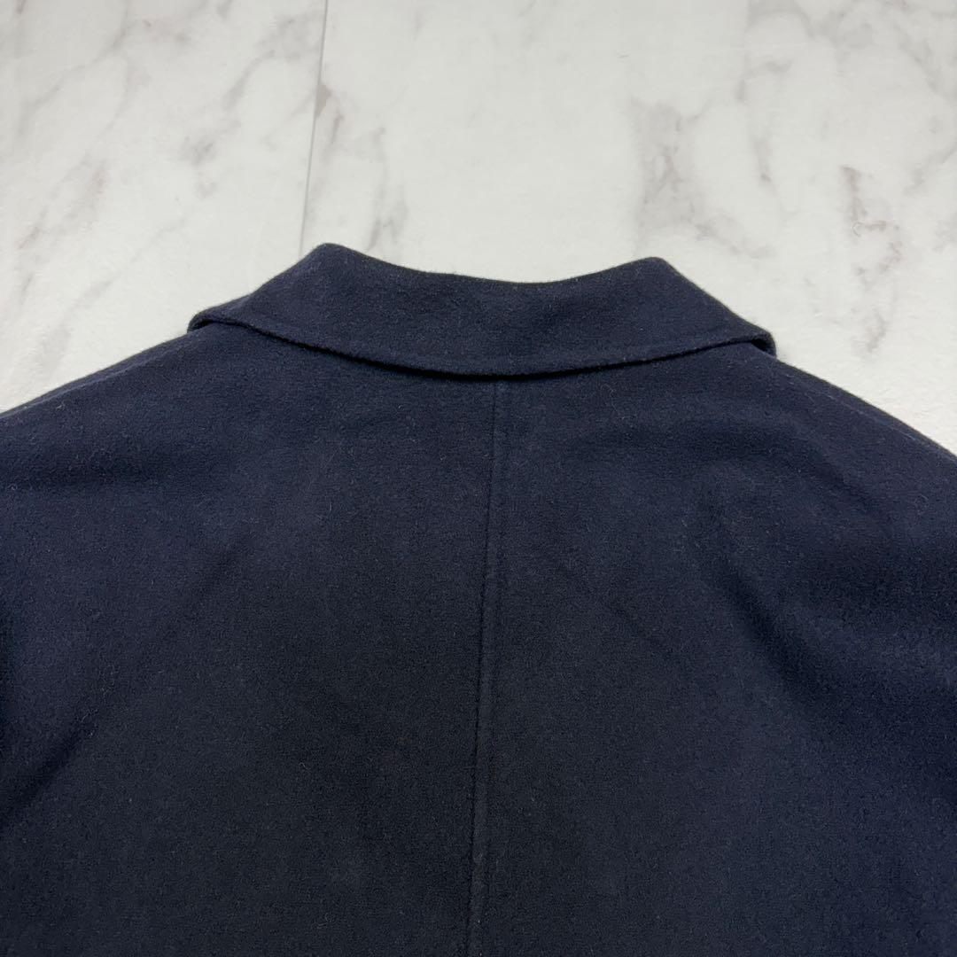スローブイエナ　ハミルトン　ダブルフェイス　ウールチェスターコート　紺　Free