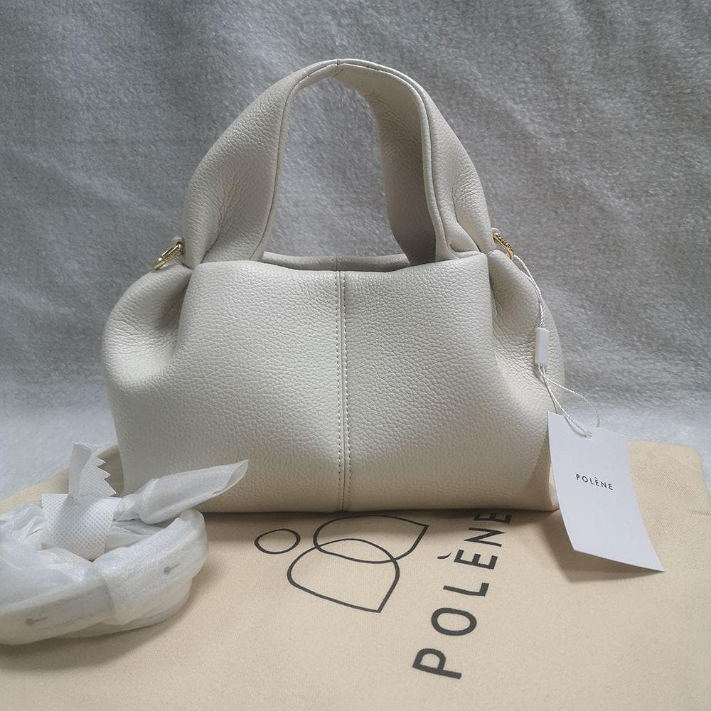 早い者勝ち！ POLÈNE ホワイトレザー ショルダーバッグ