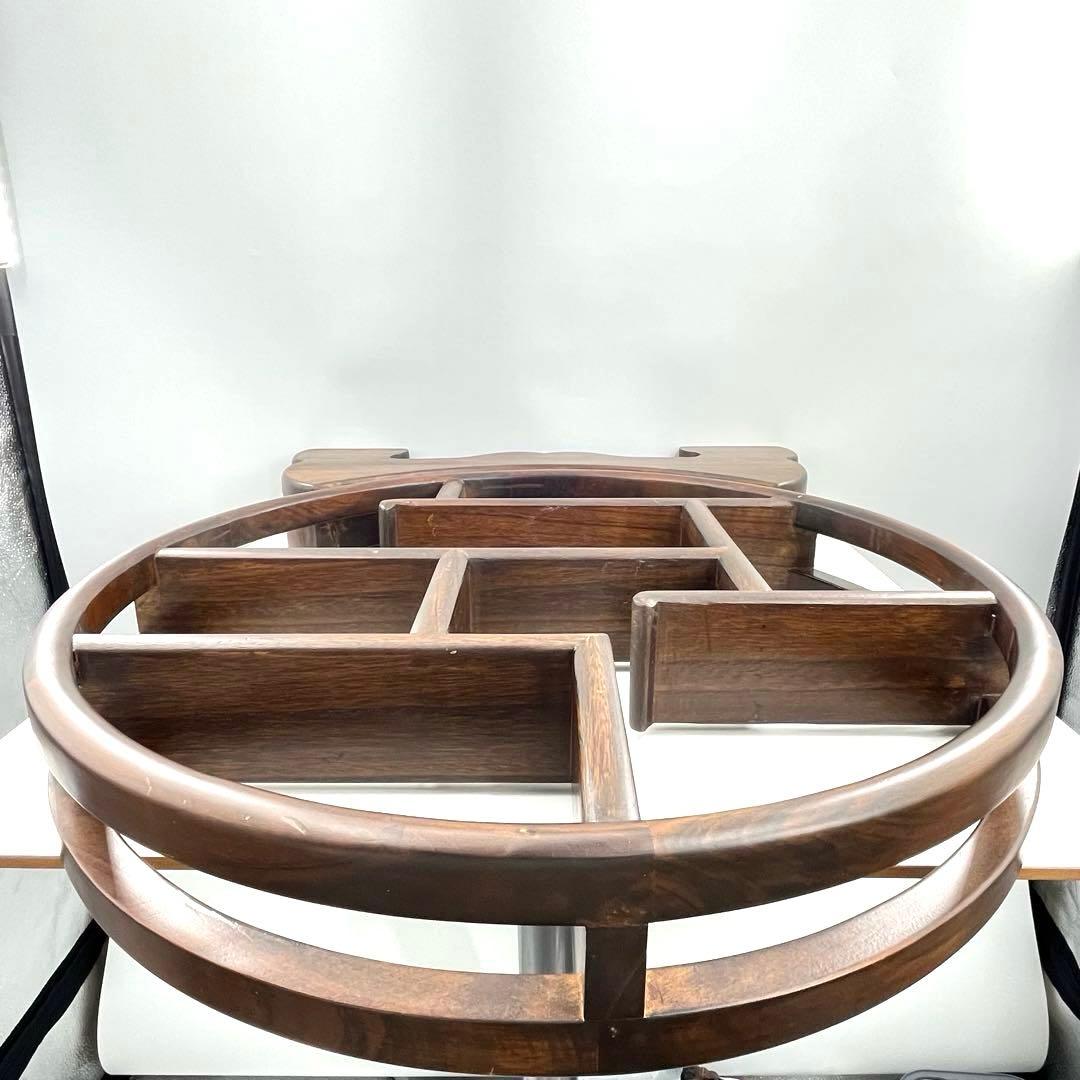 大型 中国古美術 シノワズリ 円形 茶器棚 飾り棚 インテリア アンティーク