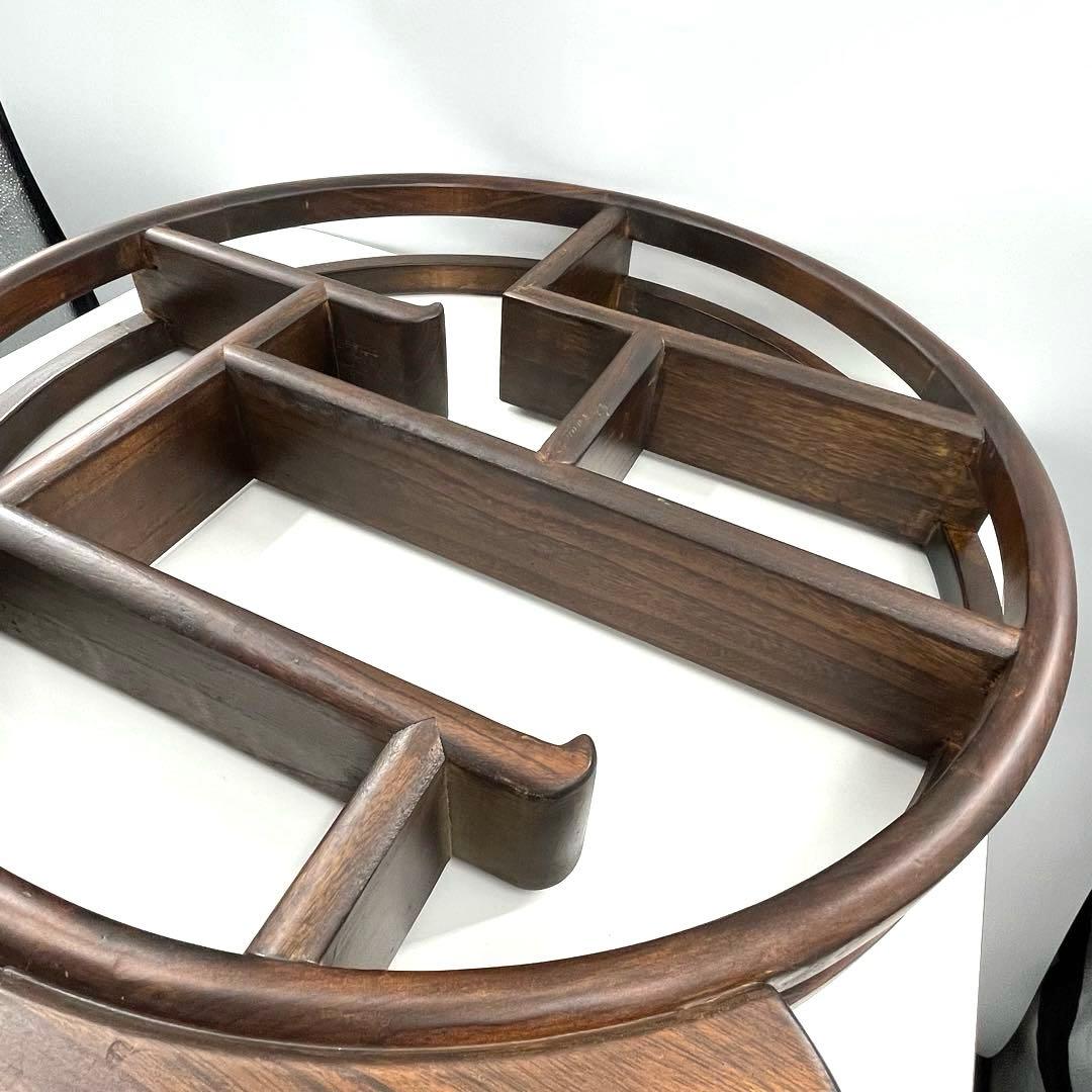 大型 中国古美術 シノワズリ 円形 茶器棚 飾り棚 インテリア アンティーク