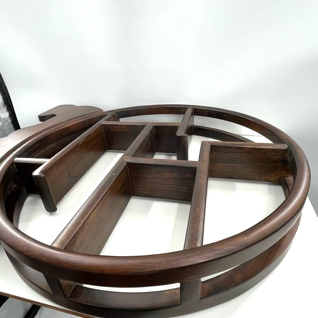 大型 中国古美術 シノワズリ 円形 茶器棚 飾り棚 インテリア アンティーク