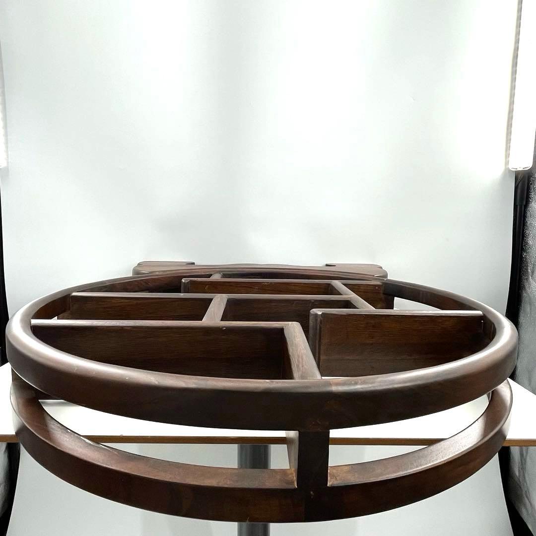 大型 中国古美術 シノワズリ 円形 茶器棚 飾り棚 インテリア アンティーク