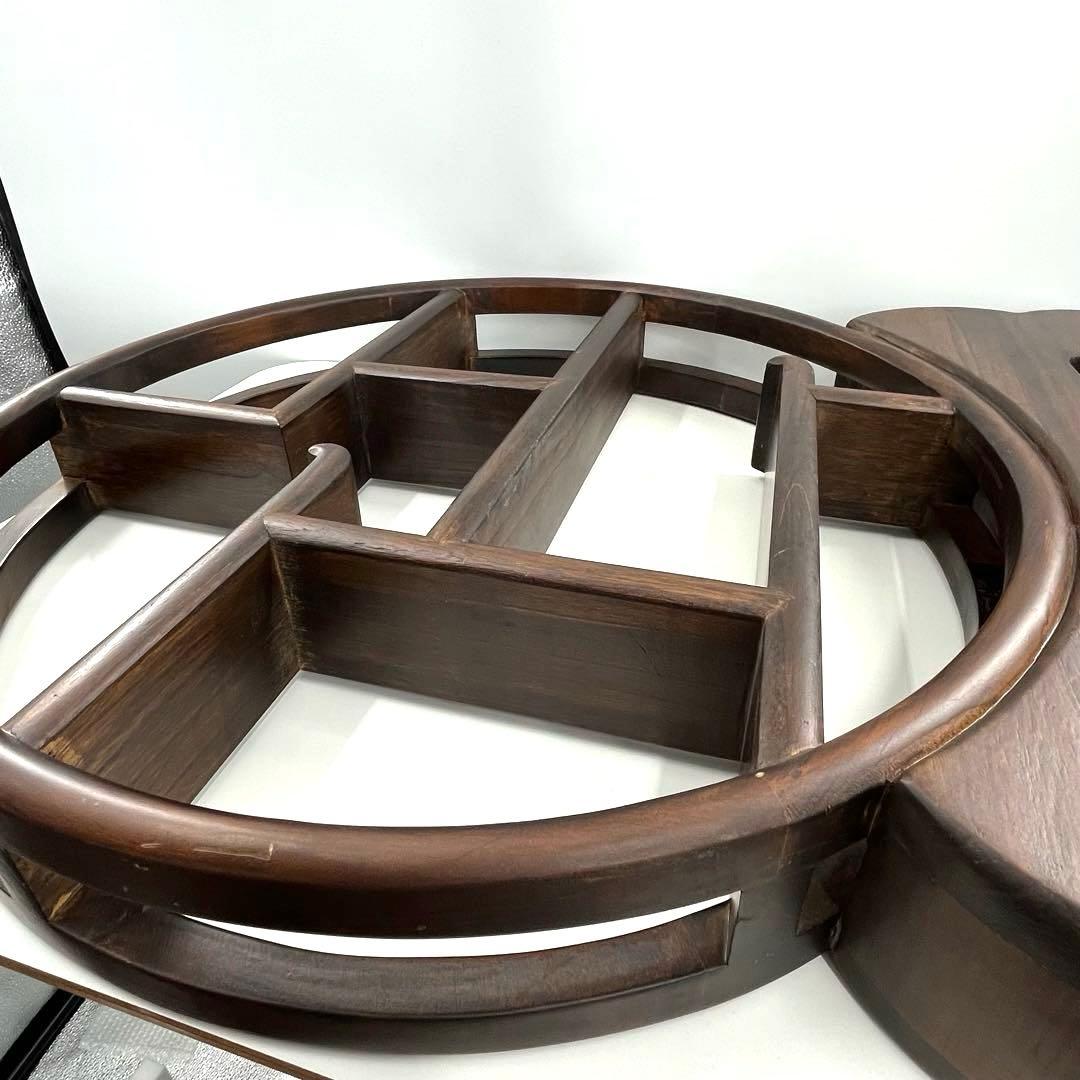 大型 中国古美術 シノワズリ 円形 茶器棚 飾り棚 インテリア アンティーク