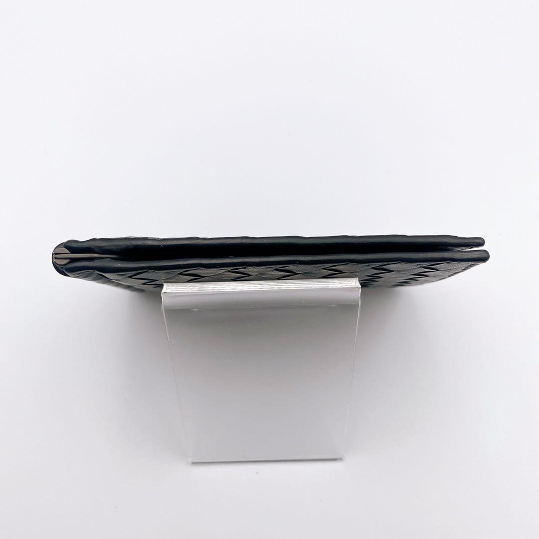 ボッテガ ヴェネタ イントレチャート 二つ折り財布 マネークリップ ブラック