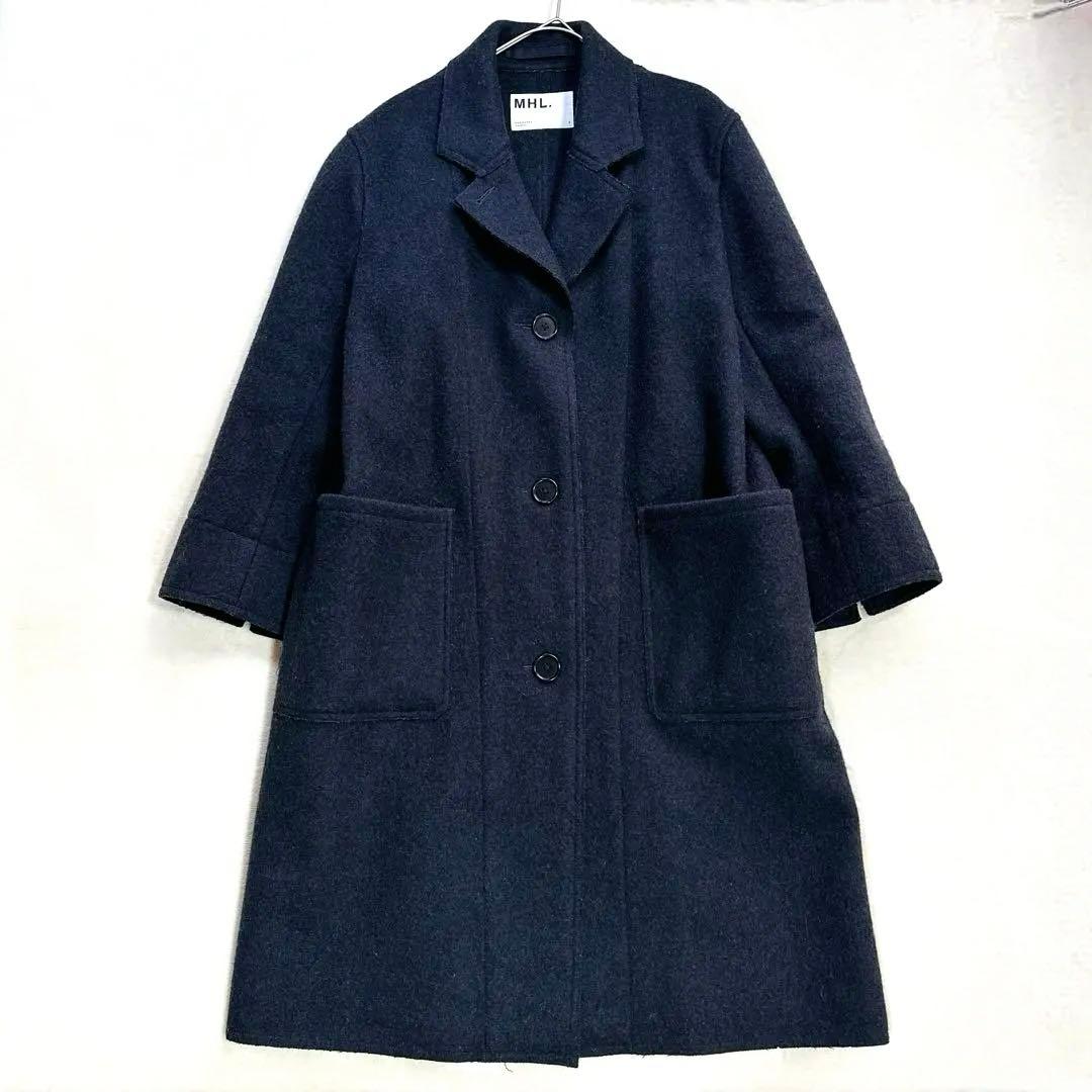 極美品 マーガレットハウエル S メルトン コート FOX BROTHERS