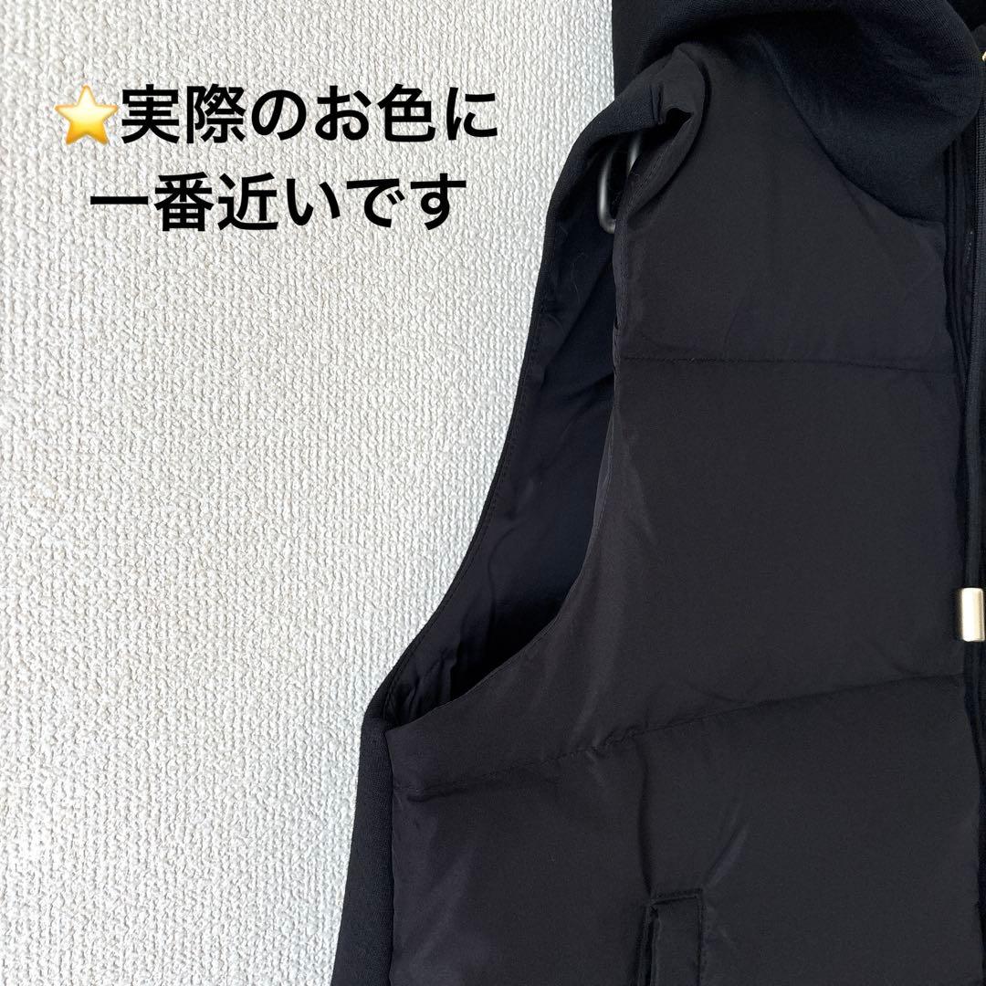 大人気✨美品 33℃ ボンディング切替 フード付き ダウンベスト 黒 M 金金具