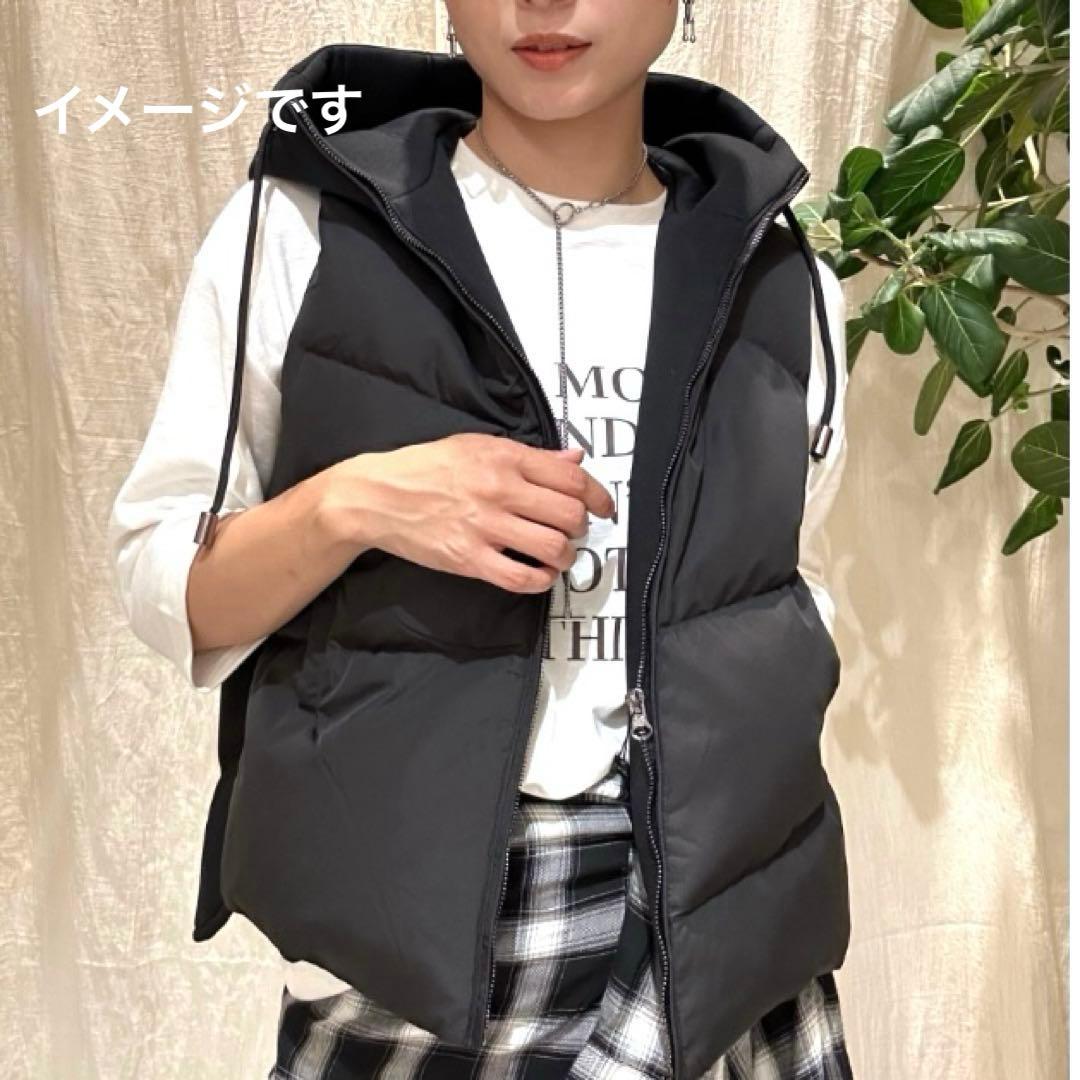 大人気✨美品 33℃ ボンディング切替 フード付き ダウンベスト 黒 M 金金具