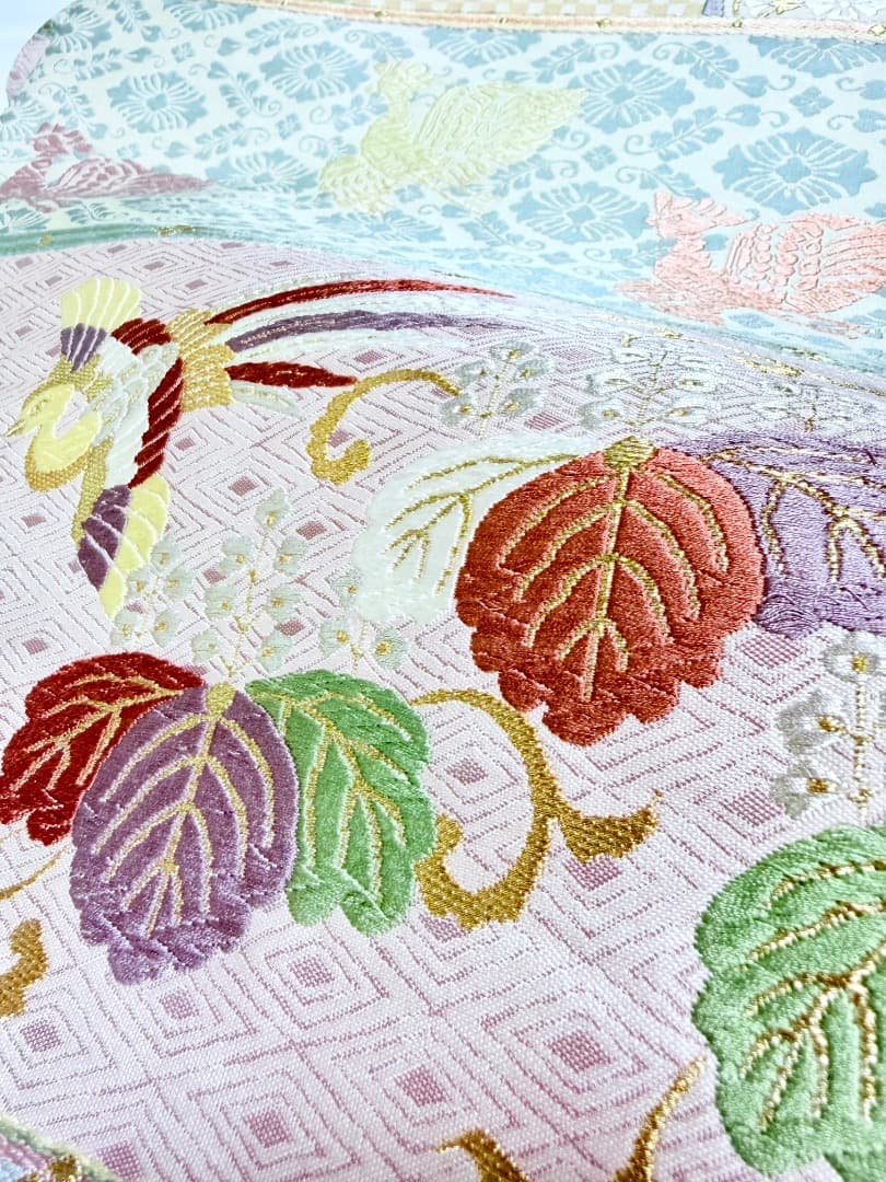 高級 袋帯 正絹 六通柄 パステルカラー 唐織 訪問着 色無地 約90万円