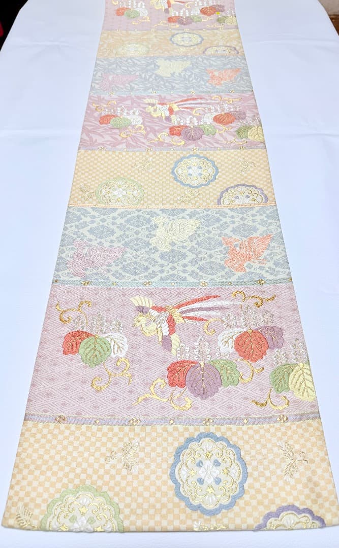 高級 袋帯 正絹 六通柄 パステルカラー 唐織 訪問着 色無地 約90万円