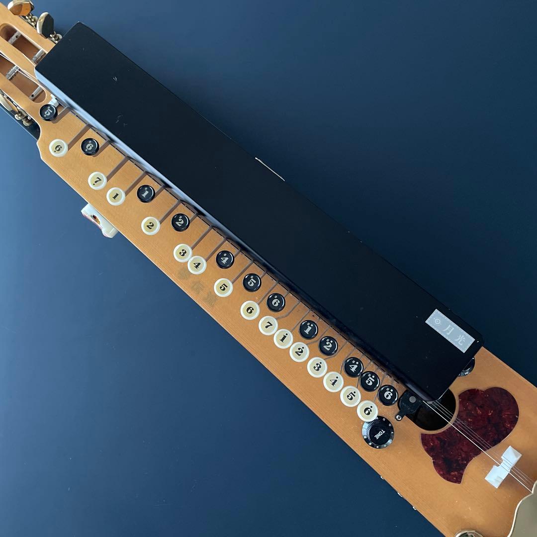 大正琴 月光 電子琴 エレキ ハードケース 付 琴伝流 ソプラノ エレキ大正琴