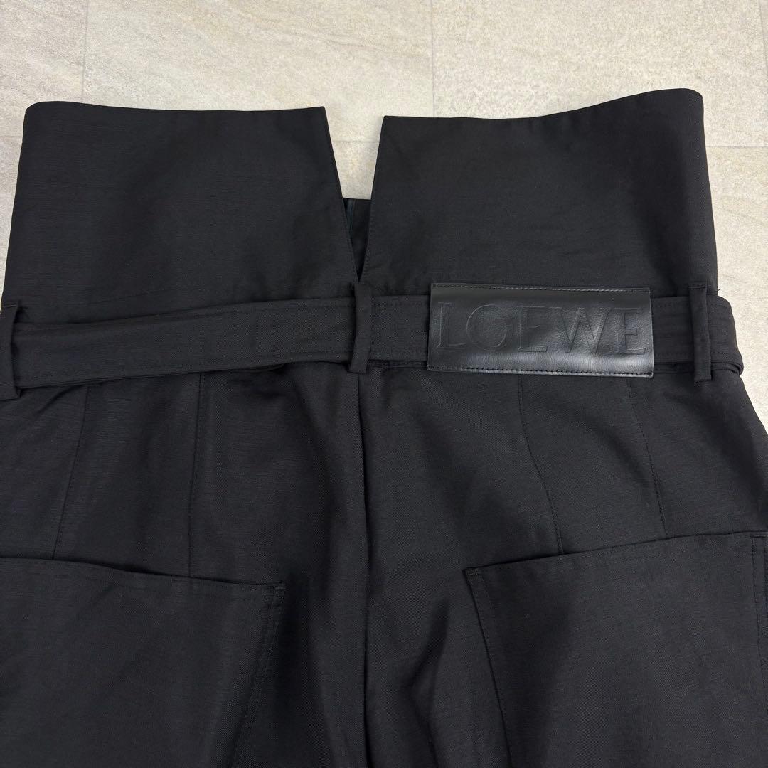 美品☆ LOEWE ロエベ　ハイウェスト　ワイドパンツ モヘア混 50 XL