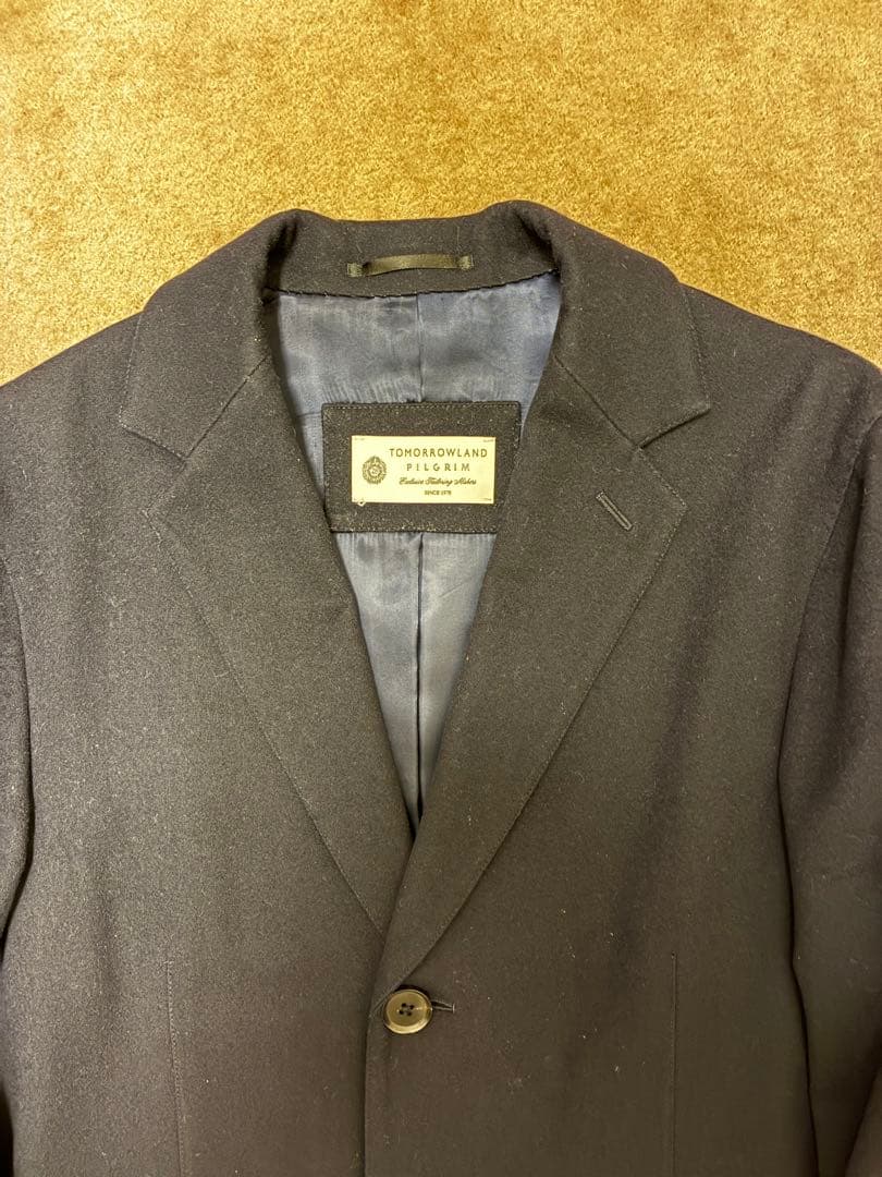 TOMORROWLAND ネイビー チェスターコート サイズ48