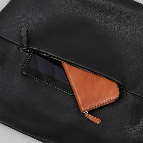 FACTELIERオリーブレザー2WAYショルダーバッグ(ブラック)