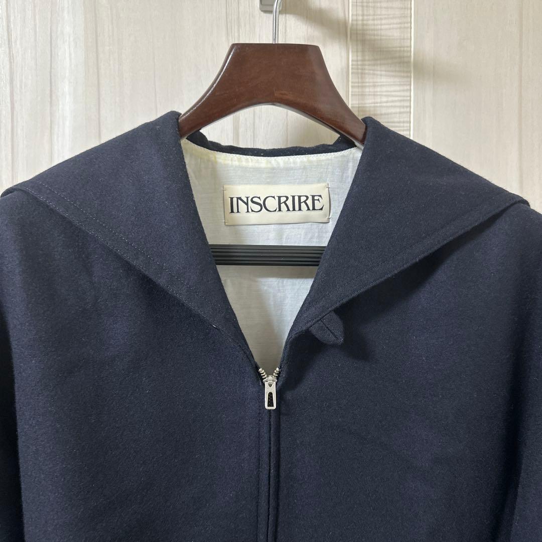 【美品】INSCRIRE アンスクリア セーラージャケット　ネイビー