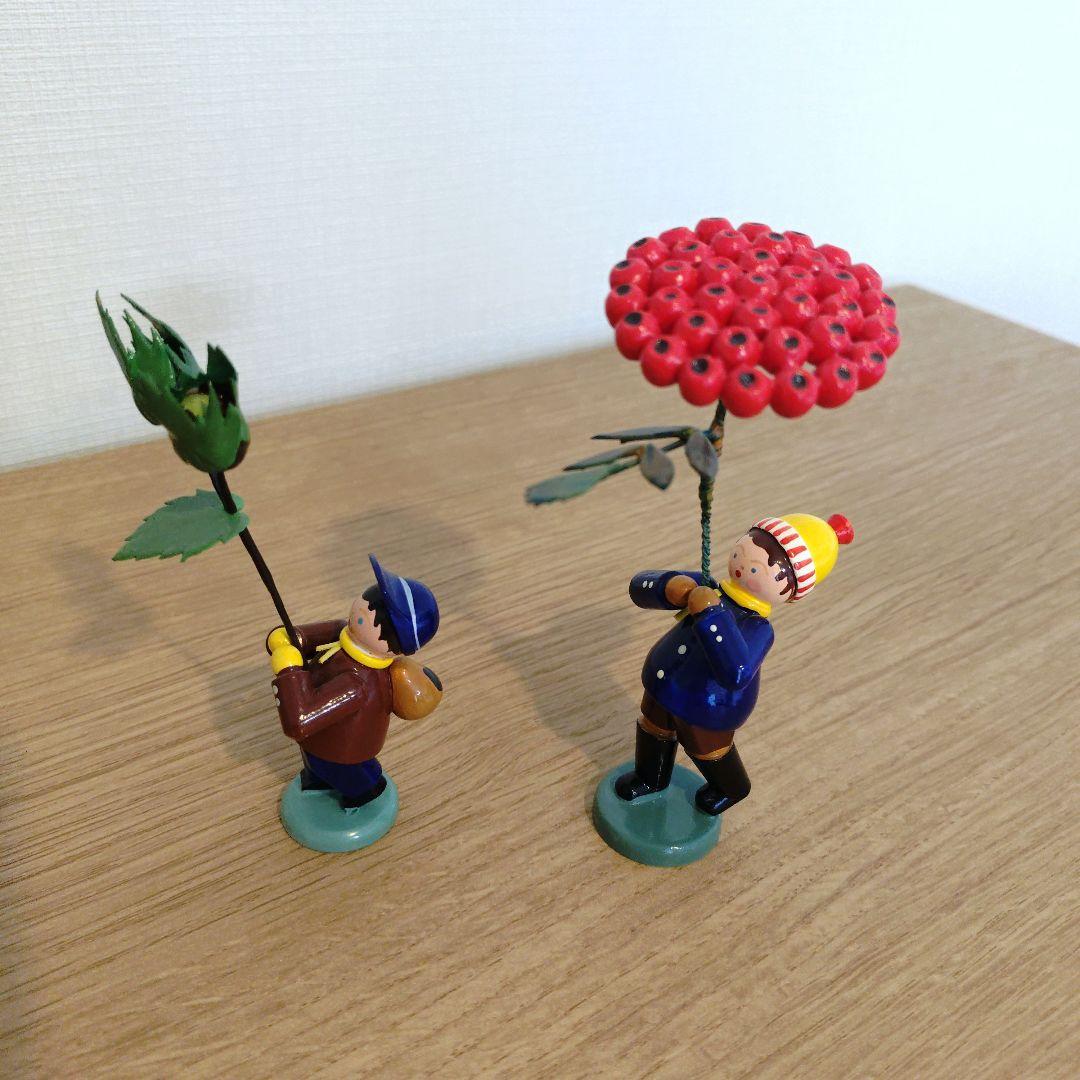 ドイツ木製人形　ブルーメンキンダー秋冬