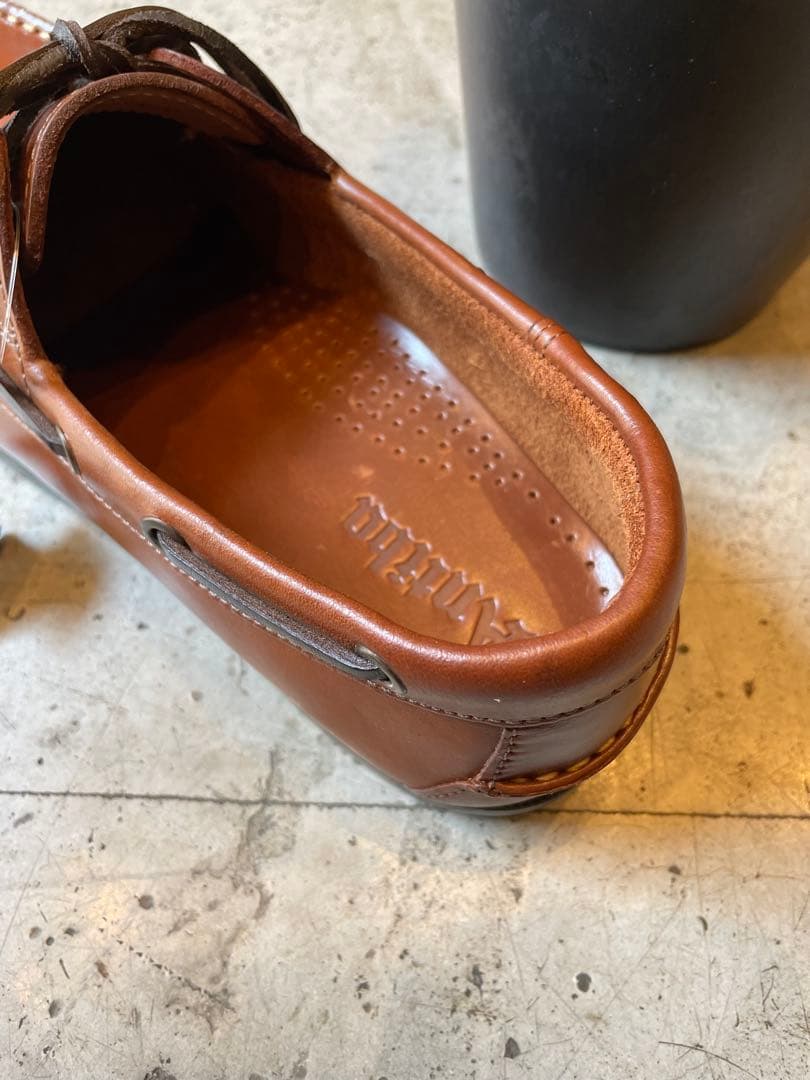 ANTIBA デッキシューズ ボートシューズ 新品 オイルレザー 茶 26.5