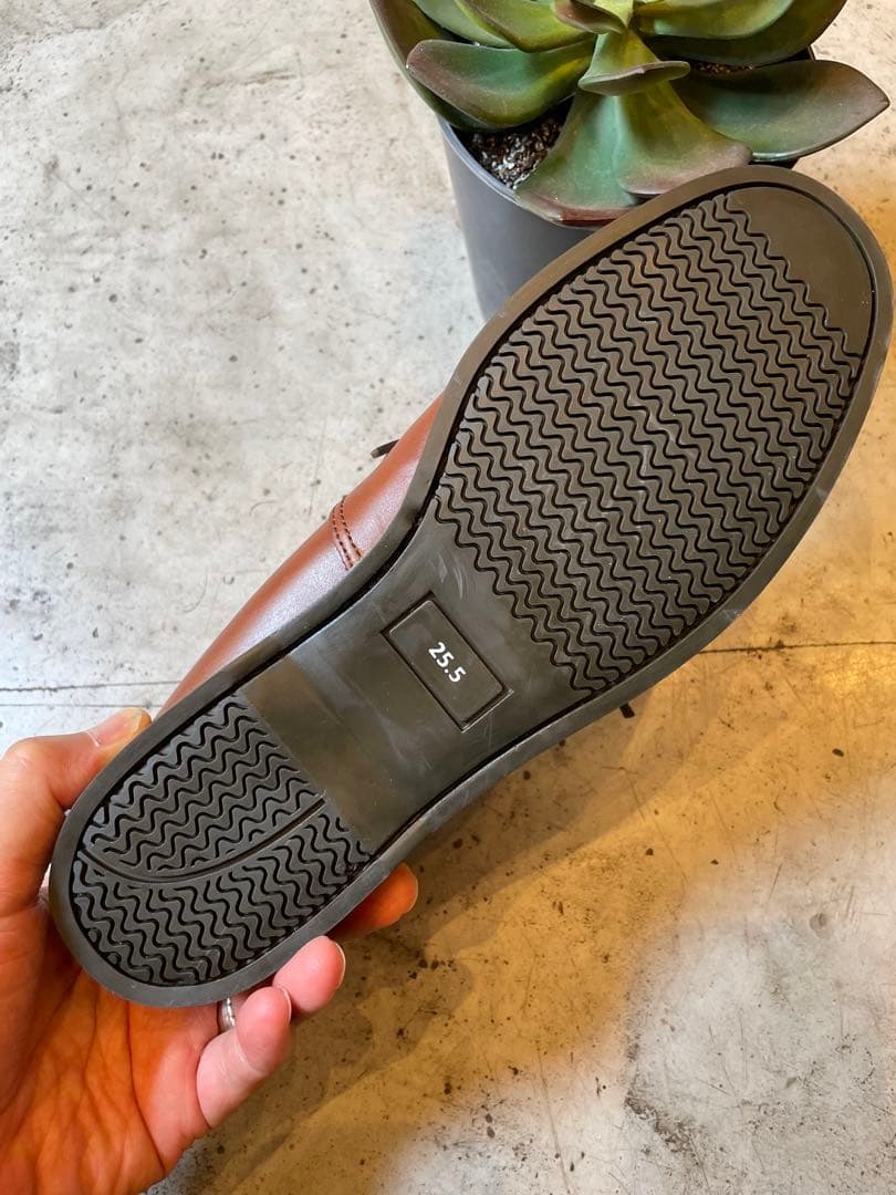 ANTIBA デッキシューズ ボートシューズ 新品 オイルレザー 茶 26.5