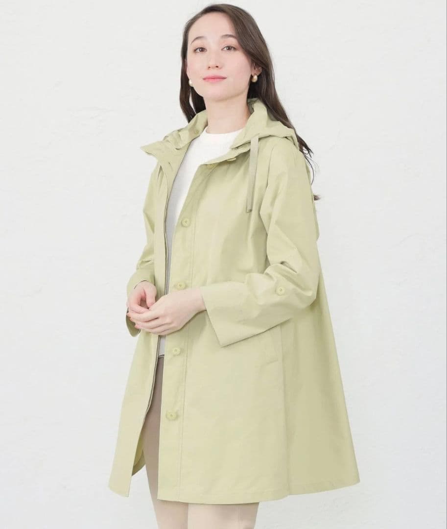 【新品】 アマカ《撥水・花粉防止》多機能コート（ブラックネイビー）サイズ３８