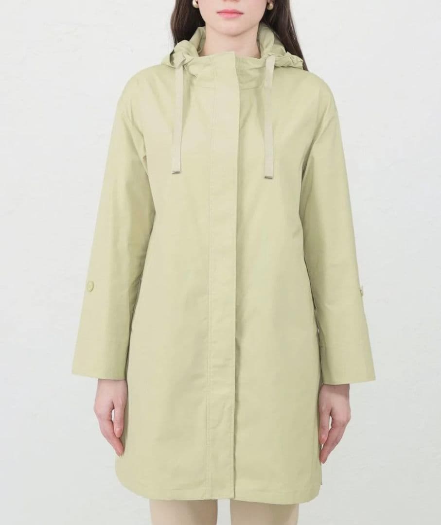 【新品】 アマカ《撥水・花粉防止》多機能コート（ブラックネイビー）サイズ３８