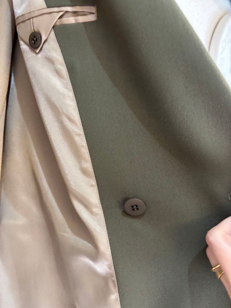 AMERI UND EMBELLISH PAPA JACKET　カーキSサイズ