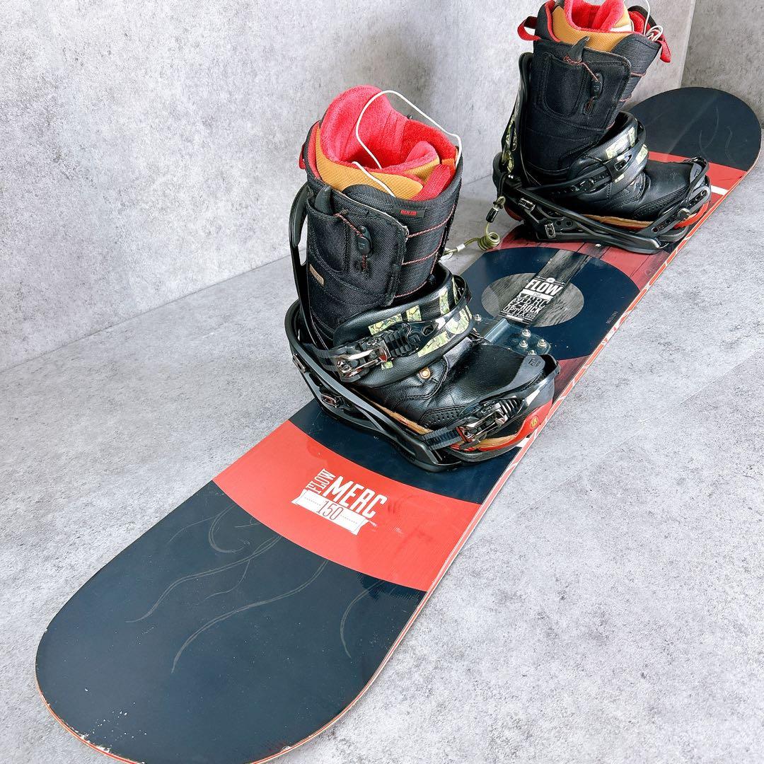 FLOWフロウ150センチ×FLUXバイン2点セット メンズスノーボード