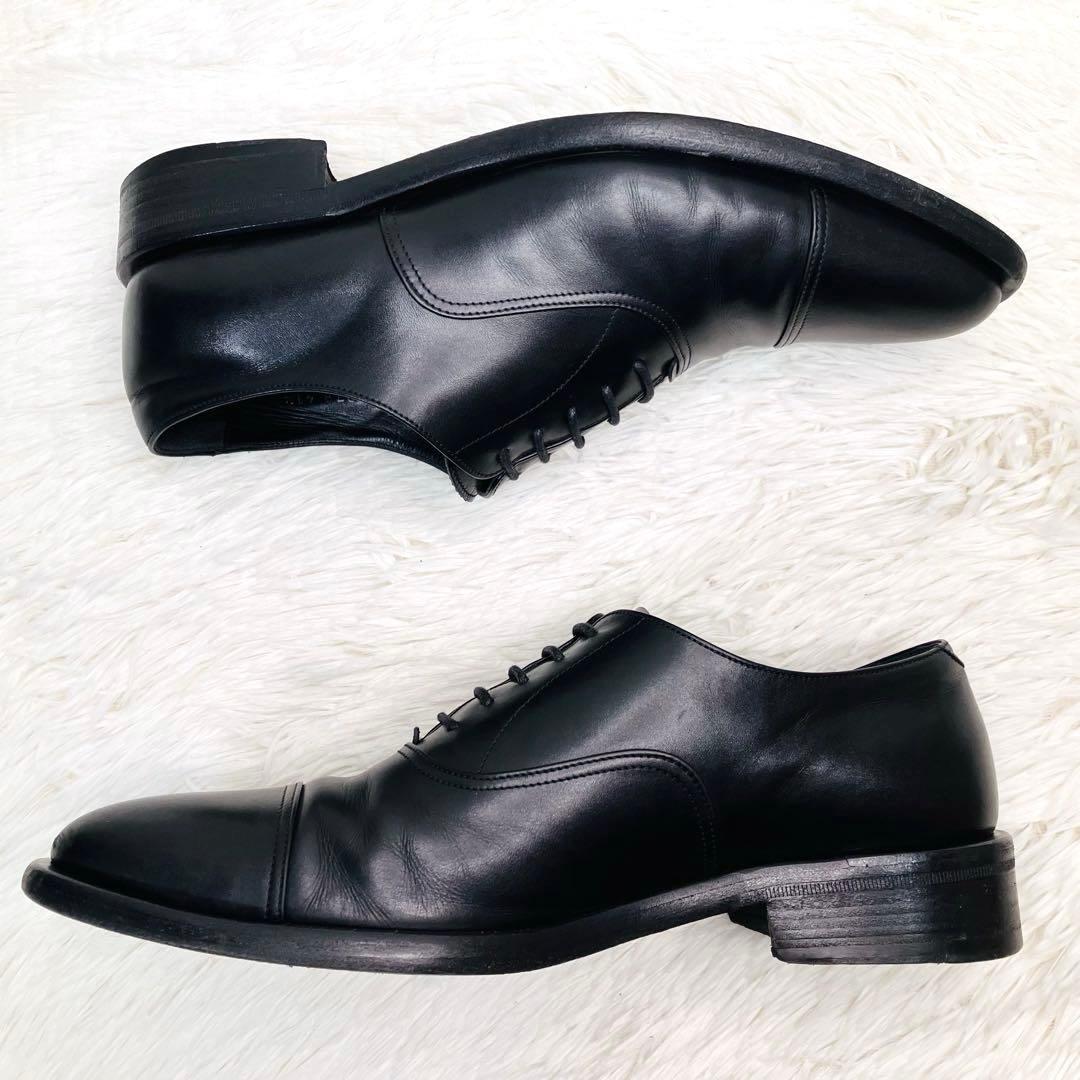 【極美品】GIORGIO ARMANI 41.5 ストレートチップ ビジネス　黒