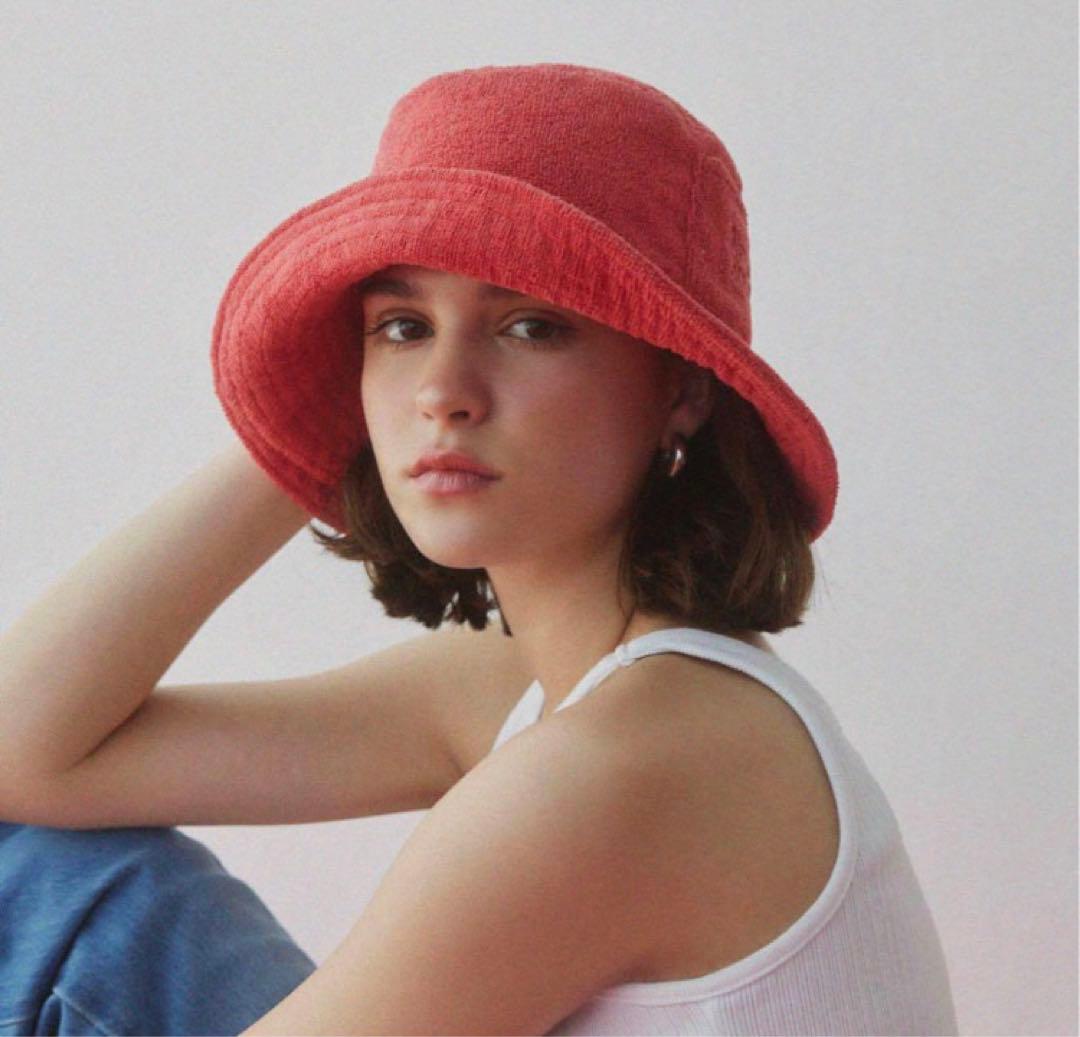 アリシアスタン　ALEXIA STAM テリーバケットハット 帽子　レッド