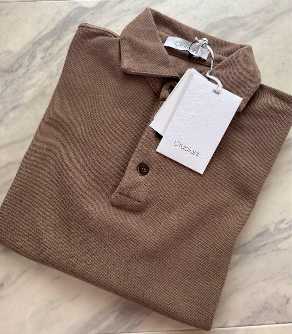 【新品未使用】クルチアー二 鹿の子ポロシャツ