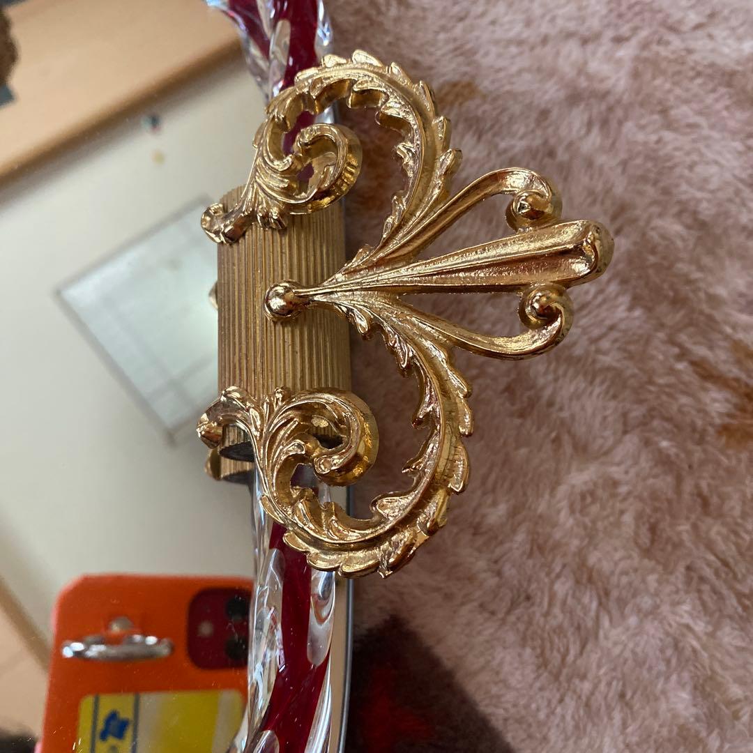 ベネチアンガラス ムラーノ エッチングミラートレイムラーノガラス水差しデキャンタ