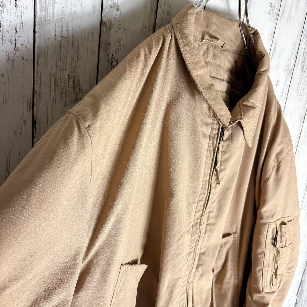 00s 米軍実物 ミリタリー タンカースジャケット L レアカラー タン