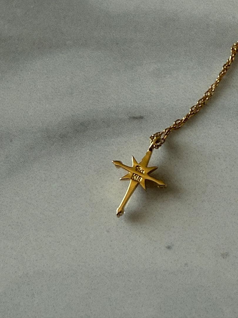 アクセサリー STAR JEWELRY DIA CROSSING STAR NECKLACE
