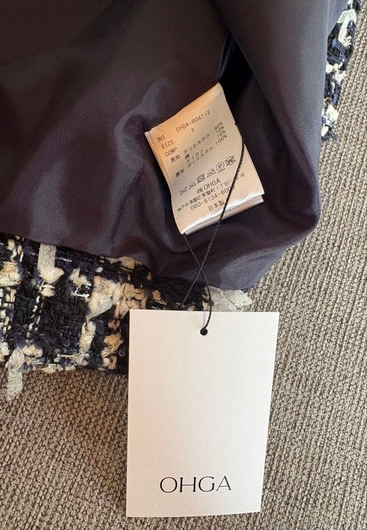 新品 OHGA ツイードベスト