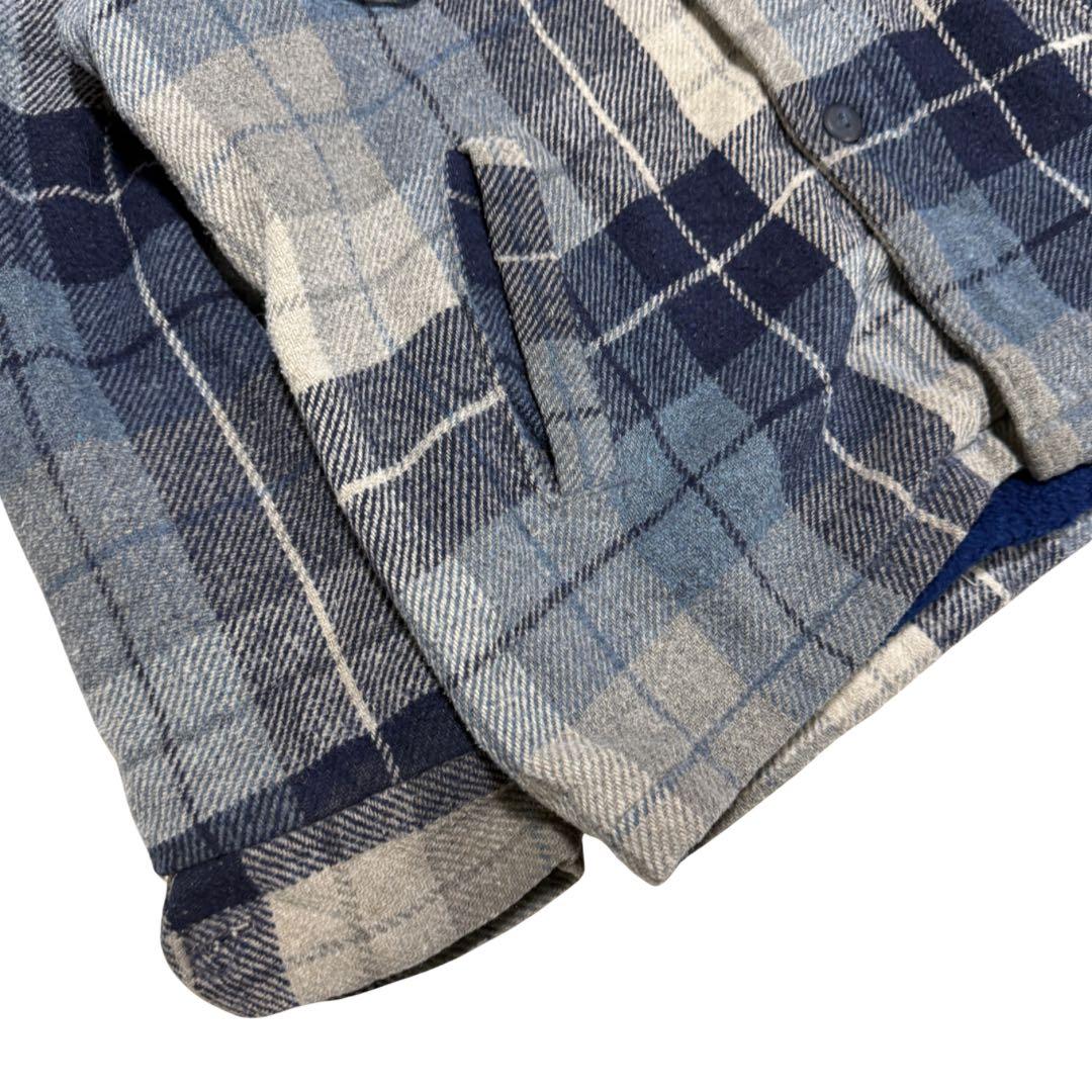 70s 80s Sears 裏ボア ウールチェックジャケット L 古着