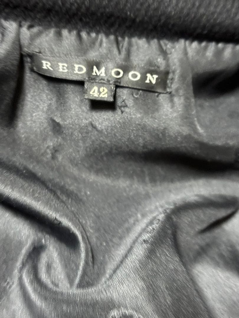 レッドムーン　日本製　レザー　ウールコート　42