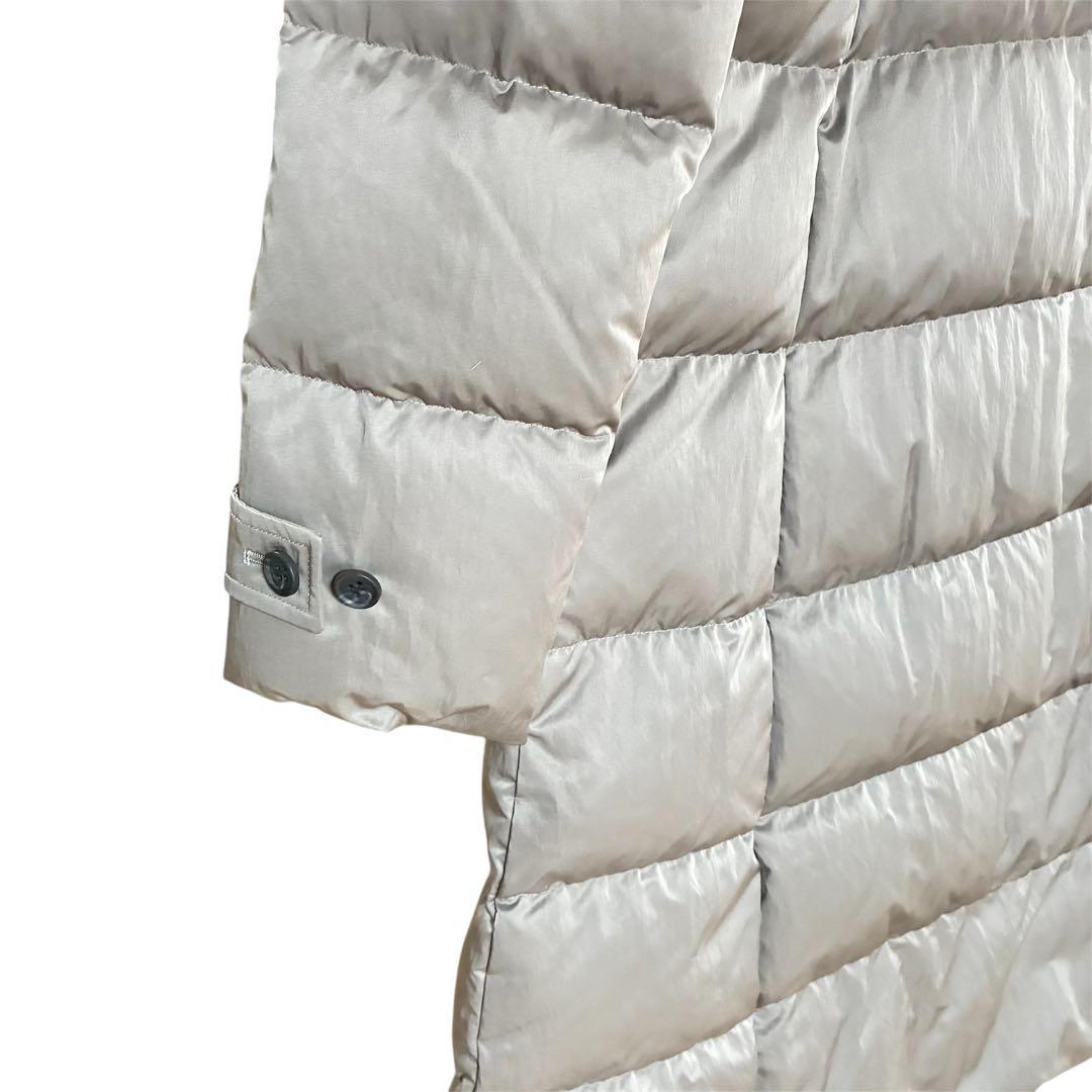 セオリーリュクス ダブルブレスト ダウンロングコート 40 グレージュ