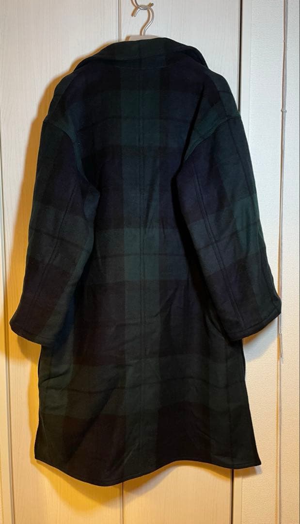 london tradition ガウンコート　ウールコート チェック　緑　36