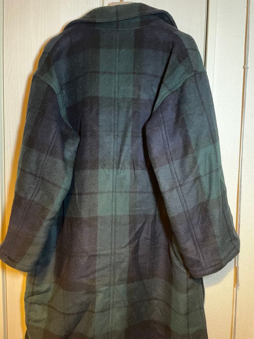 london tradition ガウンコート　ウールコート チェック　緑　36