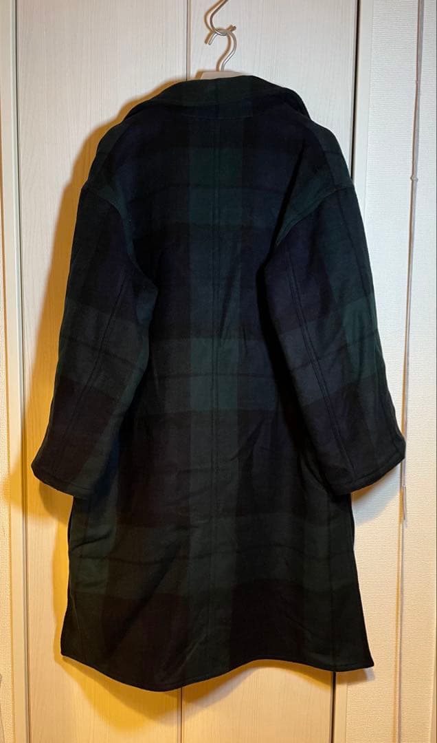 london tradition ガウンコート　ウールコート チェック　緑　36