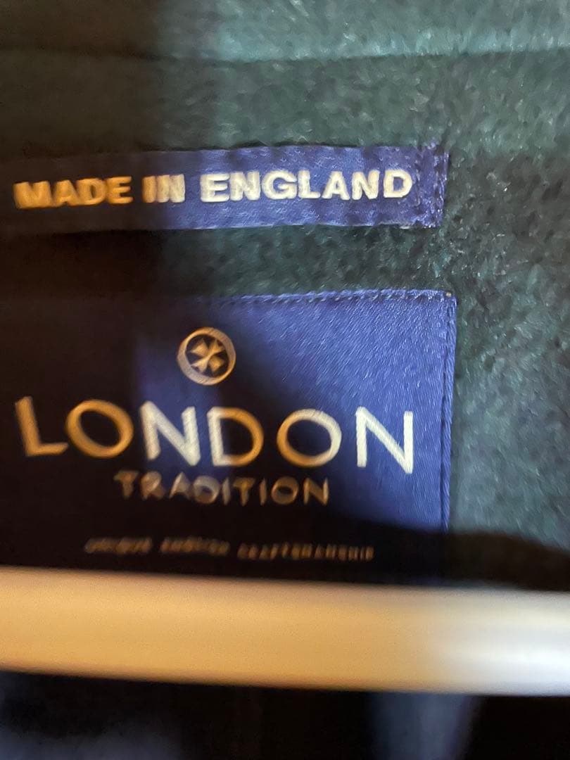 london tradition ガウンコート　ウールコート チェック　緑　36