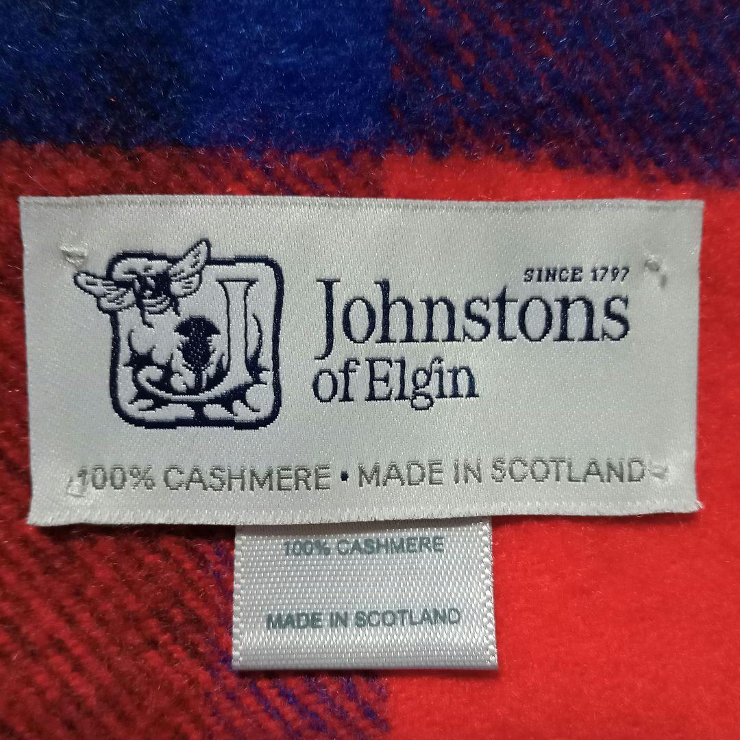 美品　ジョンストンズ　大判カシミヤストール　ロイヤルスチュアート