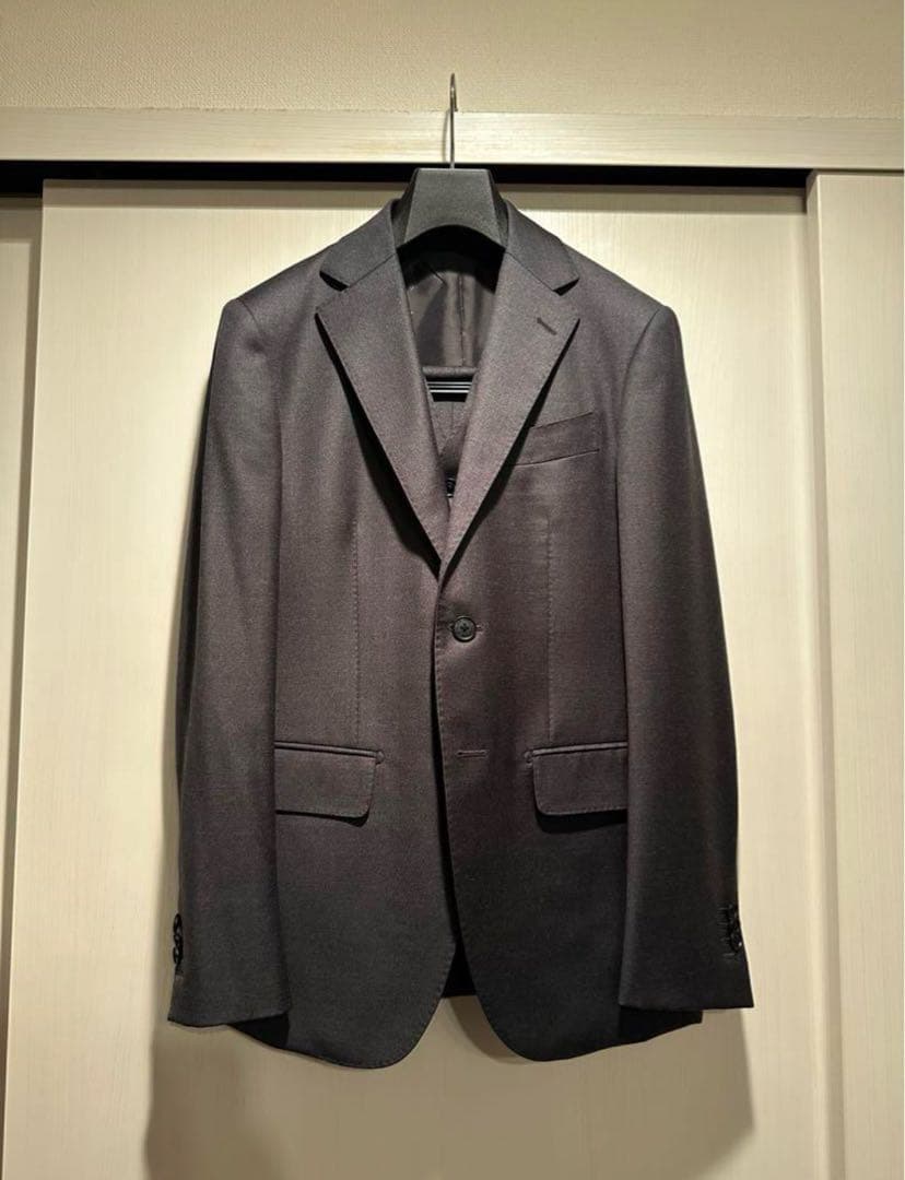 【定価約35万円】Zegna チャコールグレー スリーピース 46size