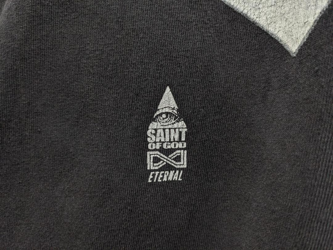 セントマイケル×FOG/ロゴプリントロンT/フェード・グランジ/ビッグシルエット