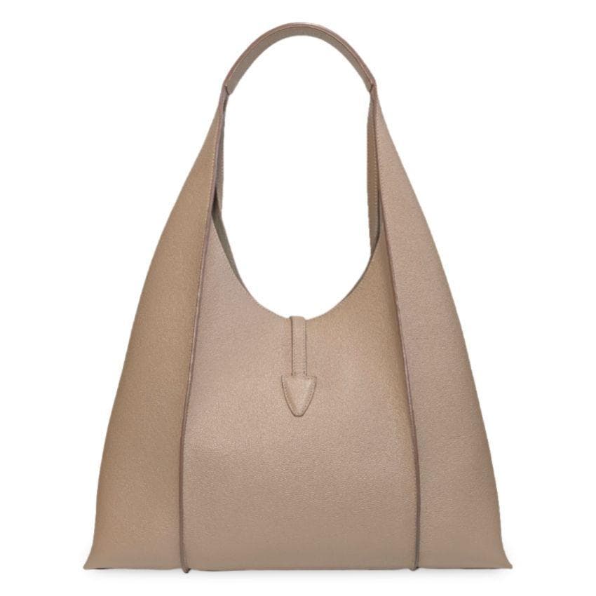 【極美品】TOD'S　Tタイムレス　ホーボー　ミディアム　ハンドバッグ　ベージュ