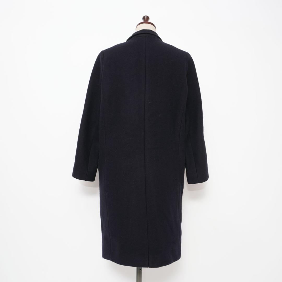 SEA ウールガウンコート ロング丈 ブラック サイズF*KD215
