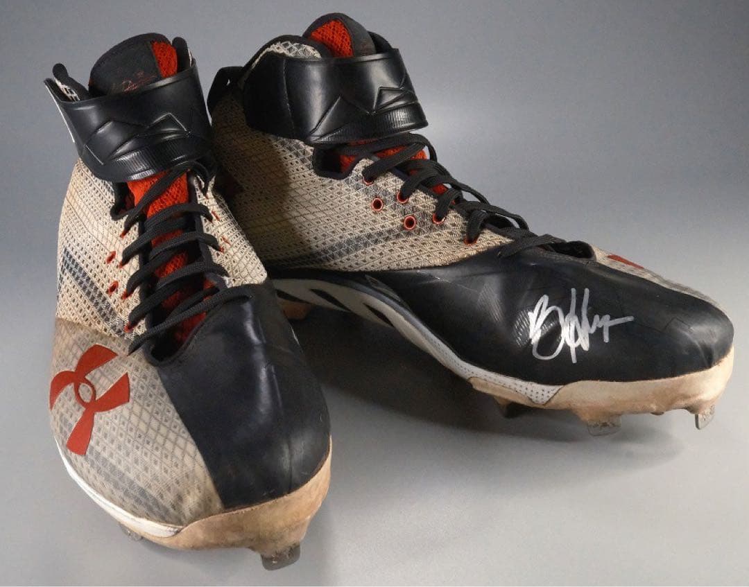 家宝級レア！ブライス・ハーパー 公式戦実使用 直筆サインスパイク（シューズ）