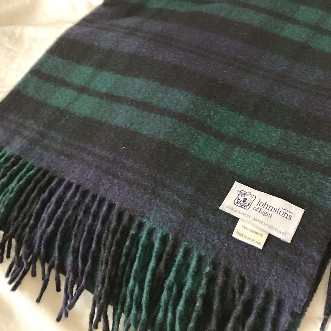 Johnstons of Elgin ストール ブラックウォッチ