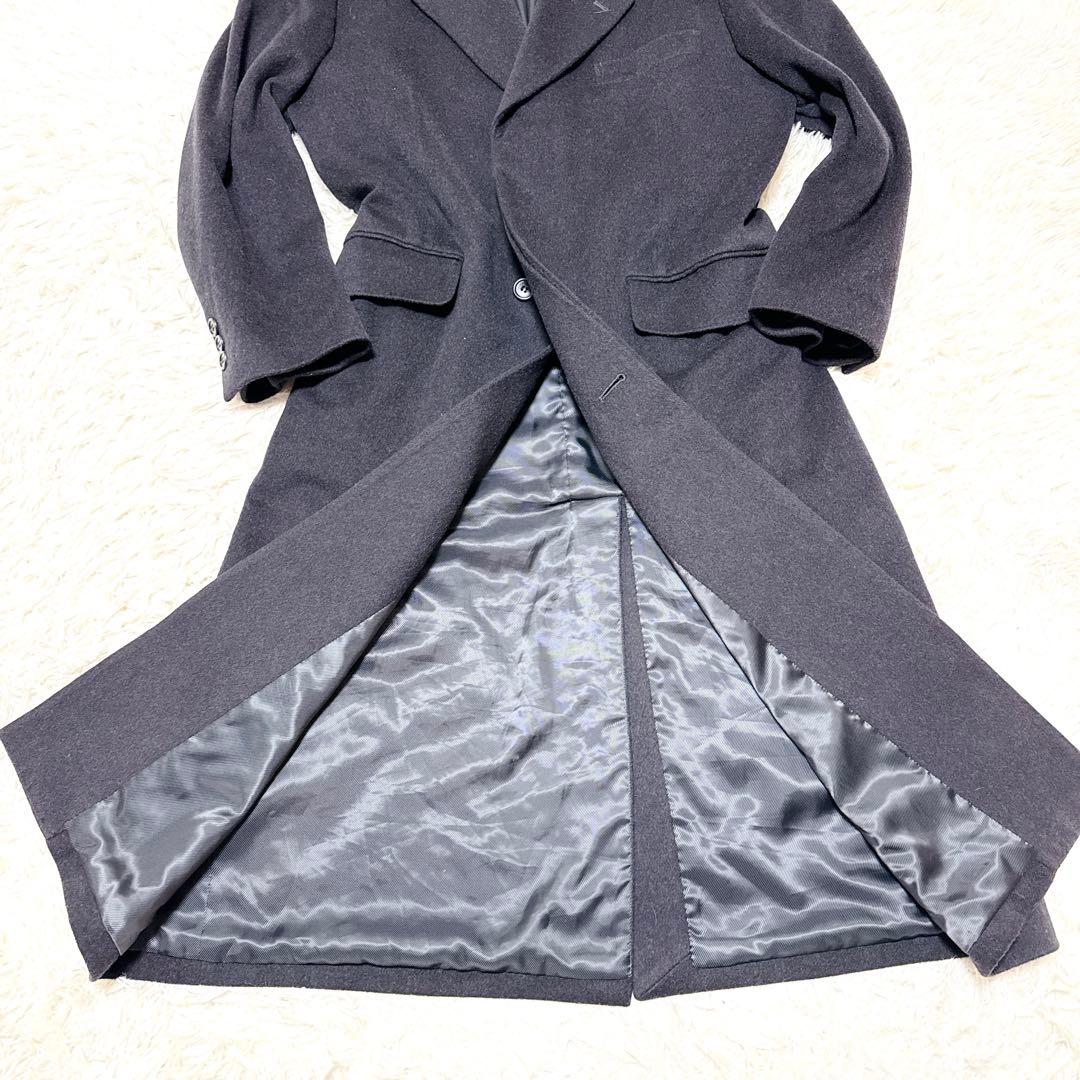 vintage チェスターコート XL カシミヤ混　90s ロング丈　未使用級