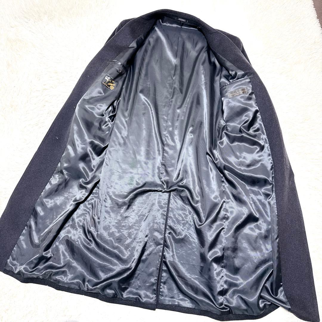 vintage チェスターコート XL カシミヤ混　90s ロング丈　未使用級