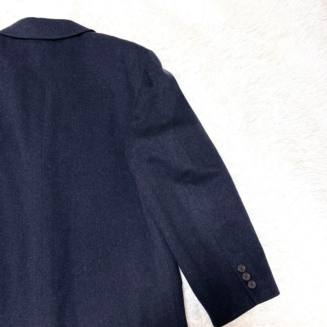 vintage チェスターコート XL カシミヤ混　90s ロング丈　未使用級